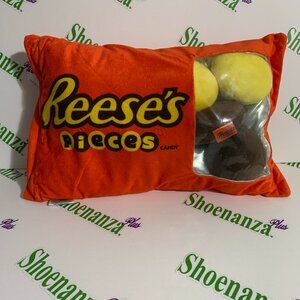 Reese's Pieces Package Pillow Set 6 Mini Candy Pillows Plush Pocket 18" x 12"